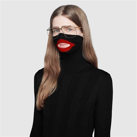 white face gucci|balaclava knit top Gucci.